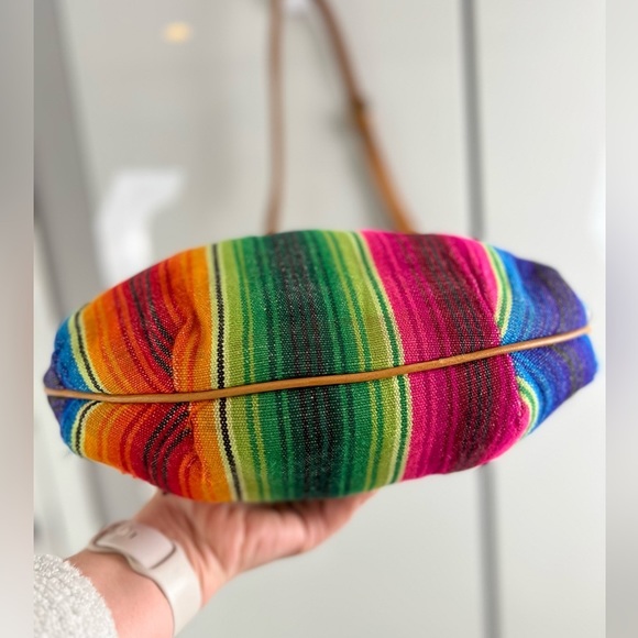 Franco Figgesi Bohemian Pink Multi Colored Guatemalan Purse Bag Vegan Leather - Picture 5 of 16